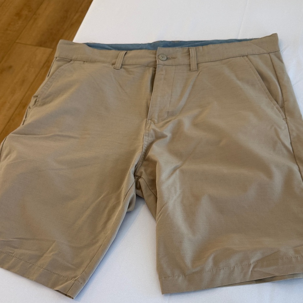 Burnside Men's Khaki Flat Front Shorts